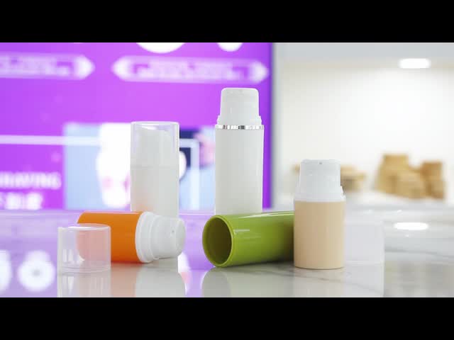 PA0203 15ml 30ml 50ml Empty Cosmetic Packaging Injection Round Custom Color PP PCR Recycled Airless Pump Bottle Lotion