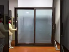 Balcony Position Aluminium Sliding Glass Doors With Double Tempered Glaze Custom Color