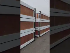 Welding And Splicing Integrated Style Expandable Container House Red Steel Door