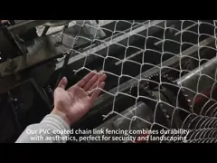 Galvanized Wire 304 316 PVC Coated Chain Link Mesh For Protection