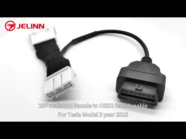 OBD2 OBD Adapter Cable 20 Pin to OBDII for Tesla Model 3 Year 2018