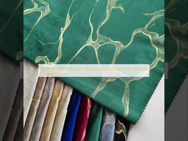 Bronze Floral Print Velvet Fabric Polyester With Knitted Technics Customized Color