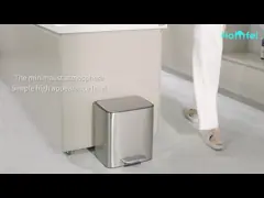 11.5L*2 Square Stainless Steel Soft Close Pedal Bin for Recycling and Waste Management Space-Saving Solution