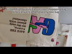 Wholesale Daily Sustainable Natural washable canvas shopping bags 12oz