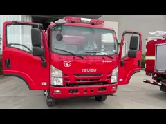 ISUZU 190HP Industrial Fire Truck 4x2 8000L Red Color Multifunctional