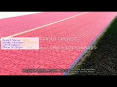 EN15330 FIFA 2024 Spor Alanları İnşaatı İçin Yapay Çim Çim Çözümü İçin Hava Durumuna Dirençli Şok Yolu