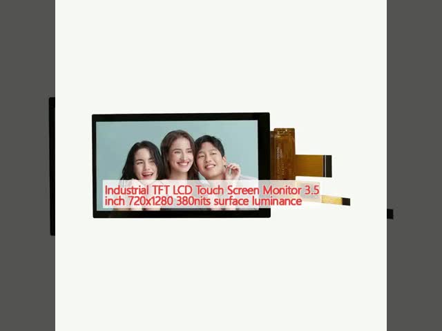TFT Industrial LCD Touch Screen Monitor 3,5 polegadas 720x1280 380nits luminosidade da superfície