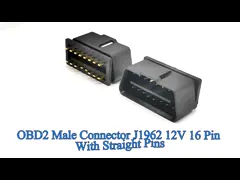 Automotive 16pin OBD 2 OBDII Male Connector With Straight Pins