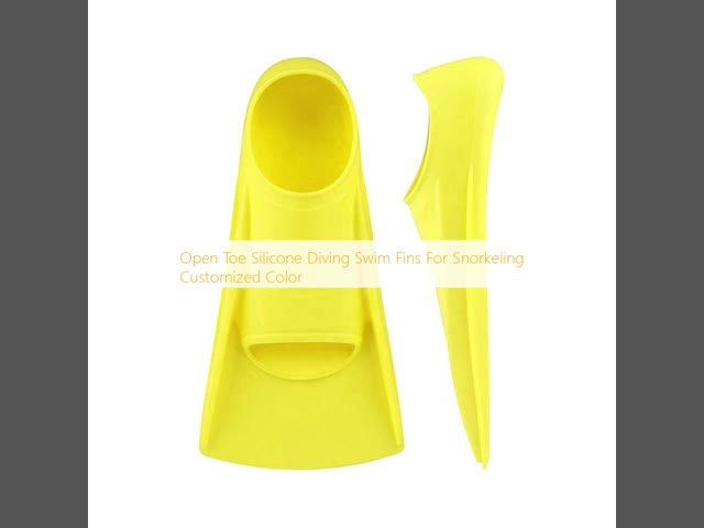 Open Toe Silicone Diving Swim Fins For Snorkeling Customized Color