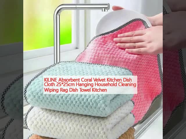 Microfiber Kitchen Dish Towel Stainless Steel PP Non-Stick 25x25cm