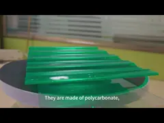 UV Resistant Green Polycarbonate PC Corrugated Sheet For Awning Roofing