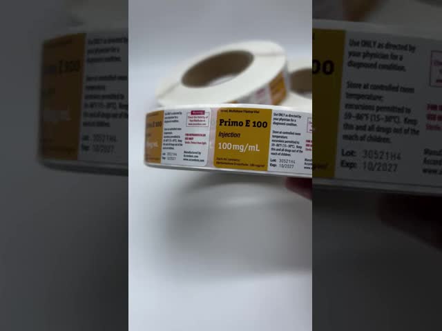 10ml バイアルのためのステロイド錠剤ラベル