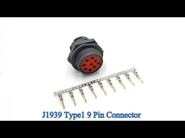Threaded Type 1 Deutsch 9 Pin J1939 Male Plug Connector with 9 Pins