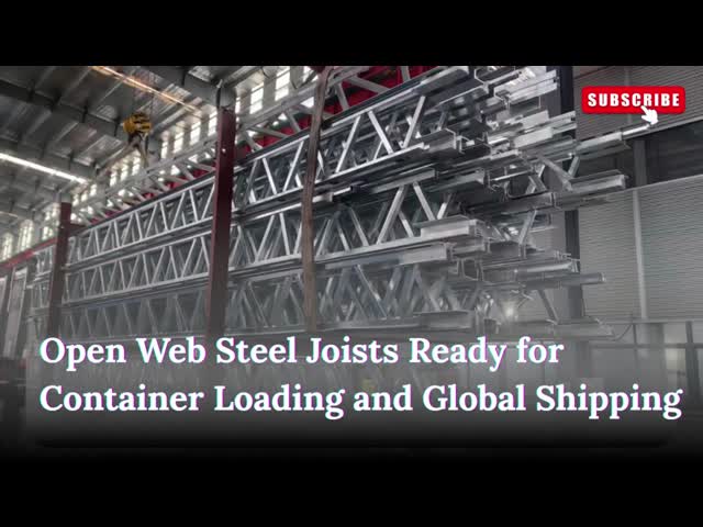Open Web Steel Joists Ready for Container Loading and Global Shipping