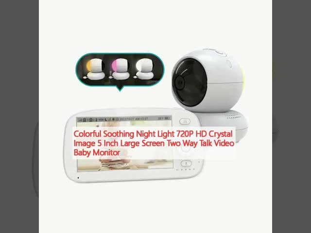 5 Inch HD Baby Monitor with 360° Pan-Tilt Camera & Night Vision