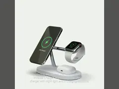 Industrial Magnetic Wireless Charger T268 Portable desktop Charger With Night light Three charging positions