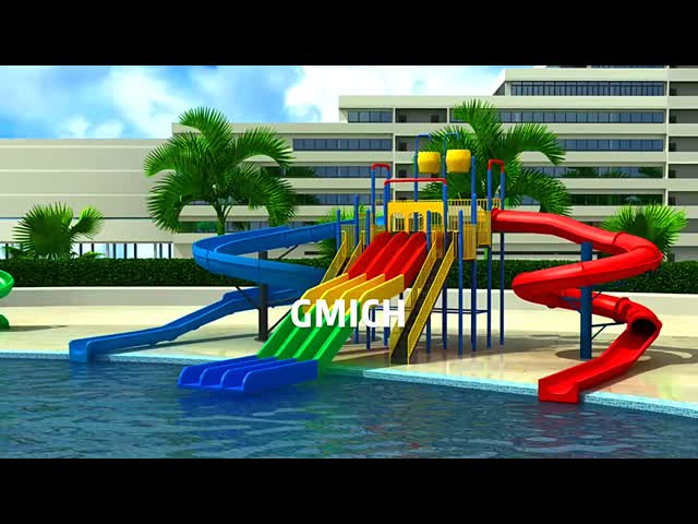 EU Standard Aqua Park Design Custom  Outdoor Water Playset Commercial Anti Crack