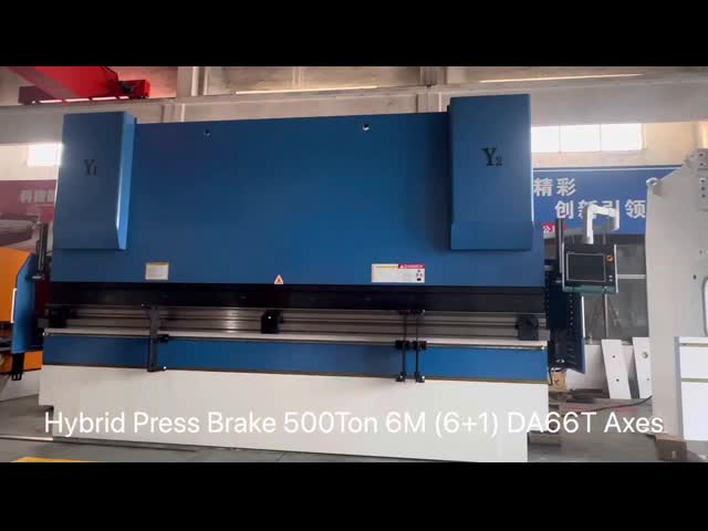 Hybrid Press Brake Machine 500Ton 6Meter 6+1 Axes DA66T