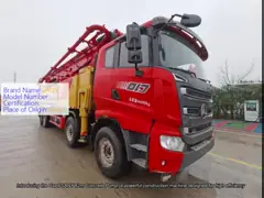 Usado SANY 62m Máquina de construção de bomba de concreto China Exportação de segunda mão camião de bomba
