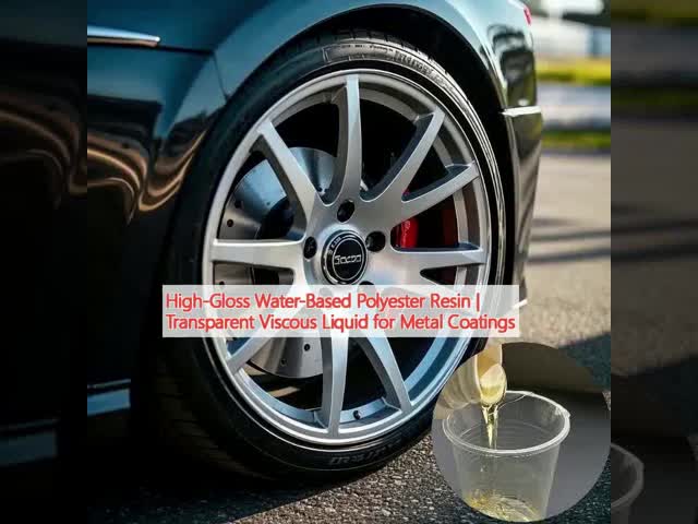 Water Based Saturated Polyester Resin Transparent Viscous Liquid For Metal Coatings