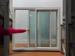 PVC Sliding Windows Double Tempered Glasses Customized product