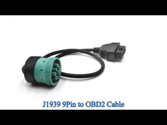 J1939 9 Pin to OBD 2 OBD2 16 Pin Female Connector Cable