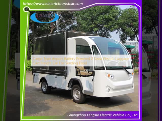 Cargo Type Airport Battery Powered 2 Seats Electric Luggage Cart Freight Car For Sending Food