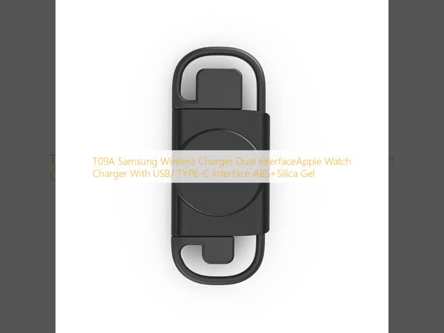 T09A サムスン ワイヤレス 充電器 デュアル インターフェイス Apple Watch 充電器 USB/TYPE-C インターフェイス ABS+シリカジェル