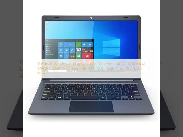 インテル セレロン N4020 11.6 インチ ウィンドウズ ラップトップ 4GB RAM 128GB EMMC + 拡張可能なSSDスロット