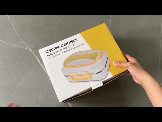 暖かいベントボックス 電動ランチボックス 3 格子プレート 取れる容器 大人用 ダークブルー