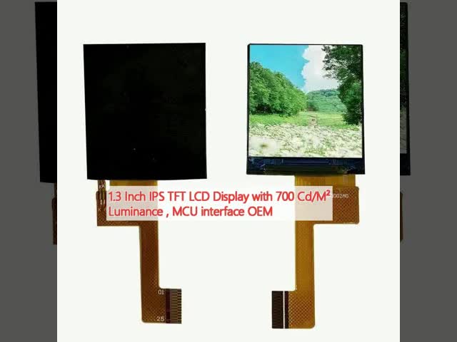 1.3 дюймовый IPS TFT LCD дисплей с 700 Cd/M2 светимостью, интерфейс MCU OEM