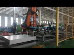 Robot Pemuatan Pemasangan Lantai dengan Kemungkinan Ulang ±0,1 mm Kinerja KUKA KR210 dengan 2700mm Ultra - jangkauan panjang, sepenuhnya dapat disesuaikan dengan aplikasi industri Penggilingan yang efisien dan Pelletizing yang sempurna