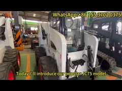 Yanmar Motor Wheel Skid Steer Loader, 1050 kg nominal yük ve çok yönlü takılar
