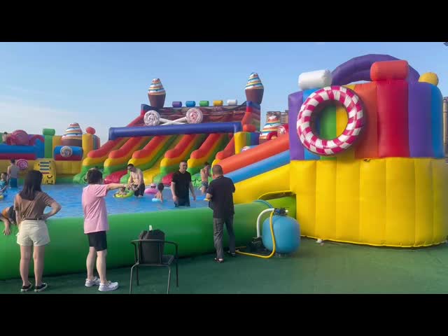 Large Inflatable Water Slide With Pool  Adult Water Slide Bounce House Inflatable Slide