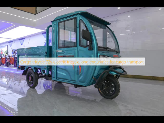 72V Semi Enclosed Electric Tricycle Long Endurance For Cargo Transport