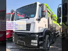 ZOOMLION 63m usados de bomba de caminhão bomba de concreto em SITRAK chassi 2020