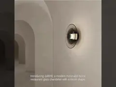 Postmoderne luxe minimalistische huis restaurant glazen kroonluchter nieuwe eenvoudige noordelijke cirkelvormige creatieve wandlamp