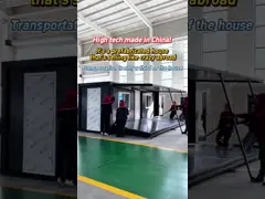 Casa de contêineres de expansão de placas esculpidas cinza de 20 pés