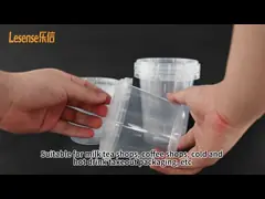 China Custom Logo Transparent PP Plastic Cups With Handle Lid Disposable supplier