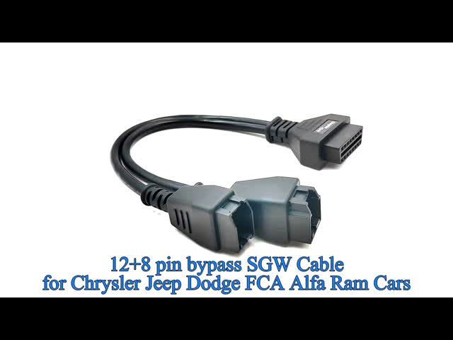 12 8pin Jeep Compass OBD Car Cable 12+8 Pin Bypass Security Gateway SGW Wire Harness for Chrysler Jeep Dodge RAM FCA Alfa Fiat