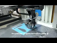 Machine de découpe à double tête IBON Gantry pour la découpe de matériaux en caoutchouc à semelle multicouches de 24 mm