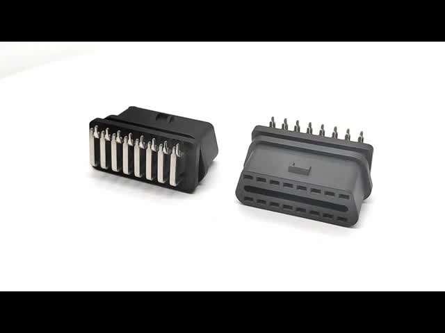 16 Pin J1962 OBD2 OBDII Female Connector with Right Angle 90 Degree Pins