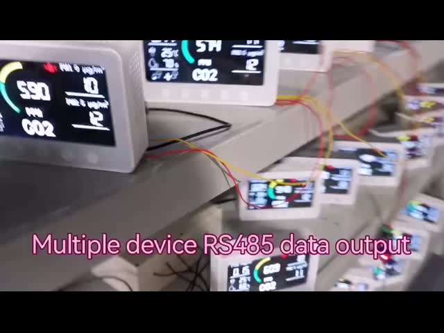 室内 スマート空気の質感センサー モニター wifi CO2 TVOC PM2 プログラム可能5