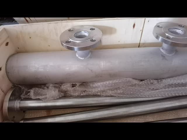 304 Stainless Steel Water Wire Screen , Johnson Screen With Flange End video