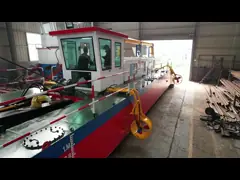 China Spud Carriage Equipped 8 inch 80-100 Cubic Meter/Hour Solid Sand or Mud Cutter Suction Sand Dredger for Sand Dredging Deepening and Channel Digging supplier