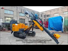 Top Hammer Hydraulic System Seft Propelled Crawler Rock Blasting Drilling Rig With Dust Collector
