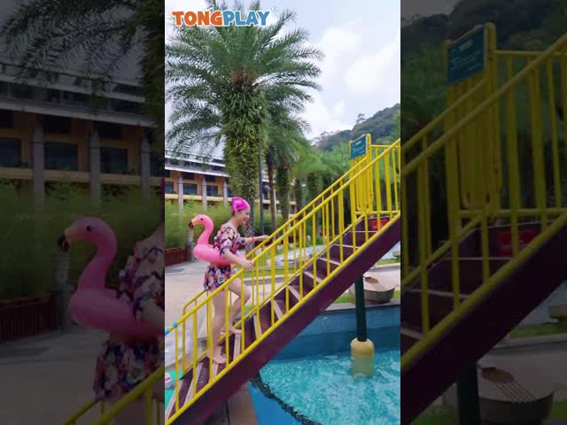 100m2 200m2 繊維ガラスプールスライド U型スラロム水上スライド