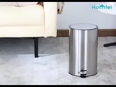 Rolling Cover Type Jobs Pedal Bin Soft Close Stainless Steel Waste Bin for Bathroom and Kitchen