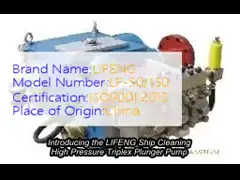 Ship Cleaning High Pressure Triplex Plunger Pump 1500 Bar Hydro Blaster Pump