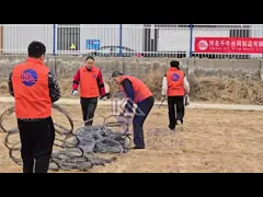 Alta zinc galvanizado tanque de la pista de envoltura de la red Putanka de defensa de la frontera tanque de obstáculo de la red de barrera anti-tanque malla de alambre